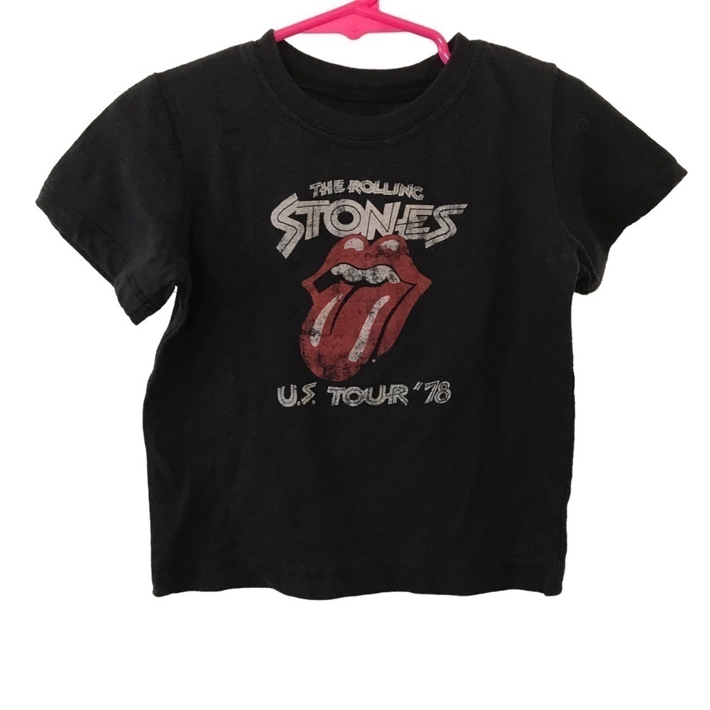 3/$15 The Rolling Stones tongue graphic kids unisex short sleeve shirt 2T